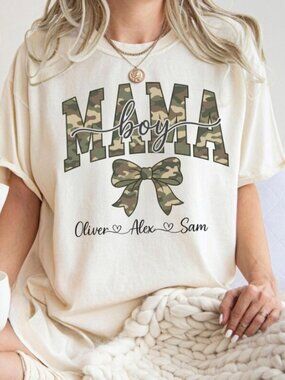 Custom Duck Camo Boy Mama Shirt, Camouflage Mom Tee, Boy Mama Shirt